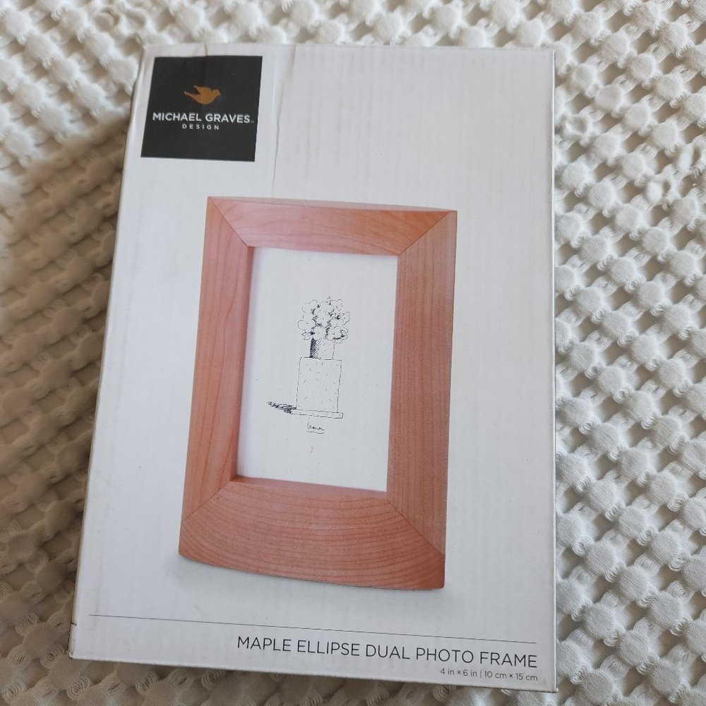 Michael Graves Maple Ellipse Dual Photo Frame